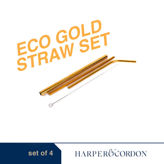 Eco Gold Straw - Set of 4